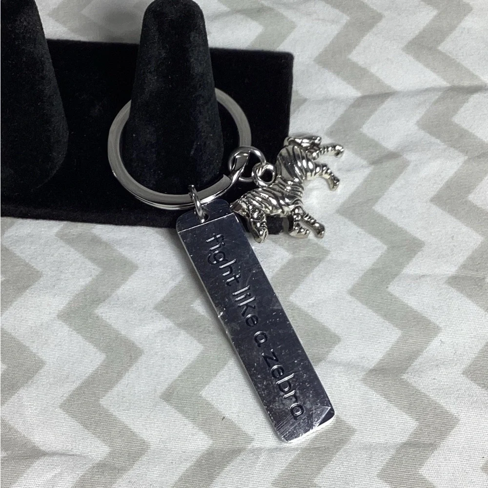 Fight like a zebra Keychain